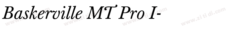 Baskerville MT Pro I字体转换